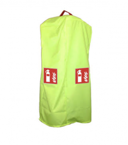 MBS-FIRE Gitterhaube neongelb Schutzhaube bis 50kg Feuerlöscher